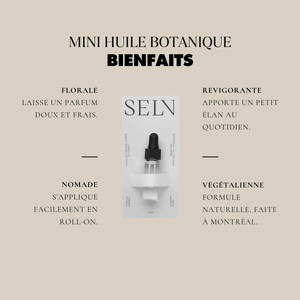 Huile Rituel botanique Mini BOHO de Selv Rituel, flacon avec gouttes, pour soins naturels de la peau et du corps.
