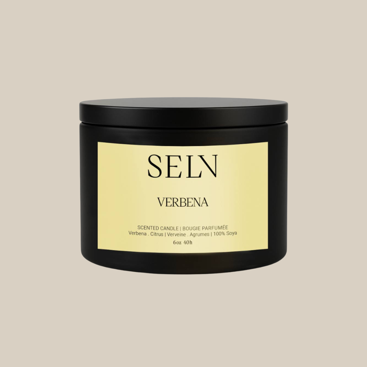 Chandelle VERBENA Selv Rituel, cire de soya parfumée à la verveine, au citron et à la lime