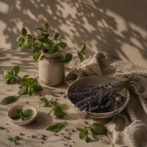 Huile rituel botanique LUNE de Selv Rituel, flacon avec gouttes pour soins naturels et rituels de beauté.