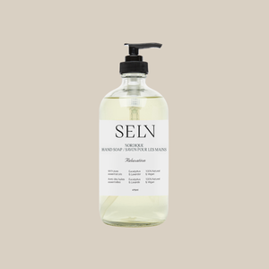 Savon pour les mains NORDIQUE Selv Rituel, parfum eucalyptus et lavande, format 475 ml