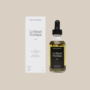 Huile botanique NORDIQUE Selv Rituel pour le bain et le corps, eucalyptus et lavande, 60 ml
