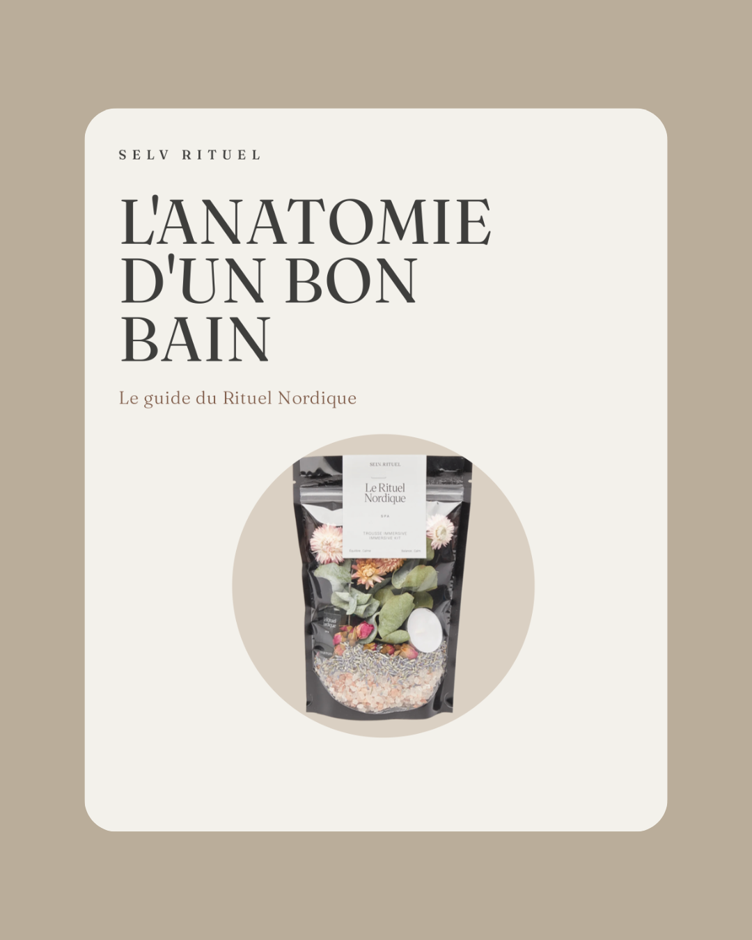 L'anatomie d'un bon bain