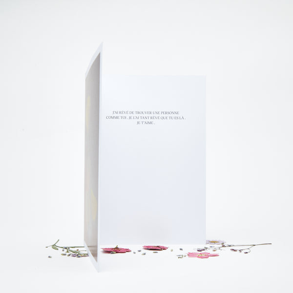 Flower Confetti Greeting Card - For the person of your dreams