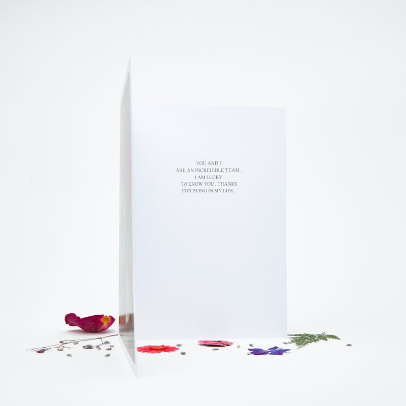 Carte de souhait Confettis de fleurs - Pour ton allié
